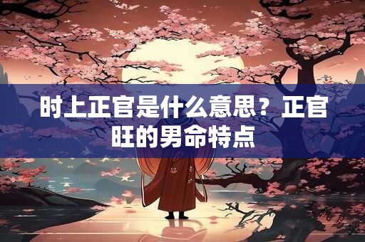 时上正官是什么意思？正官旺的男命特点