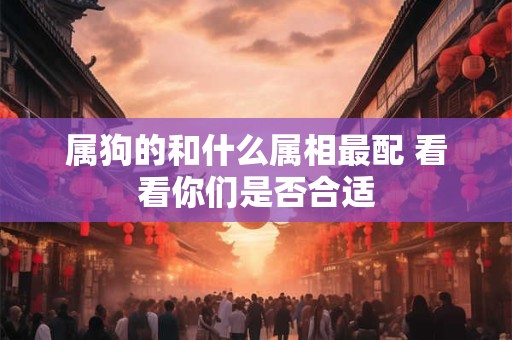 属狗的和什么属相最配 看看你们是否合适