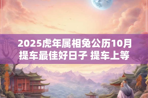 2025虎年属相兔公历10月提车最佳好日子 提车上等吉日