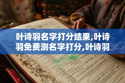 叶诗羽名字打分结果,叶诗羽免费测名字打分,叶诗羽周易免费测名字打分