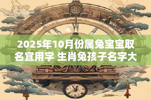 2025年10月份属兔宝宝取名宜用字 生肖兔孩子名字大全