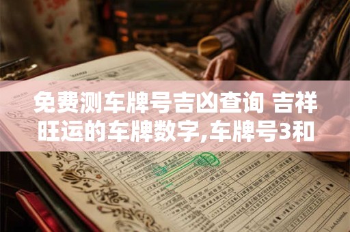 免费测车牌号吉凶查询 吉祥旺运的车牌数字,车牌号3和9为什么好