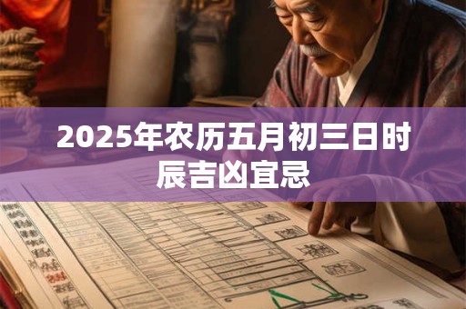2025年农历五月初三日时辰吉凶宜忌