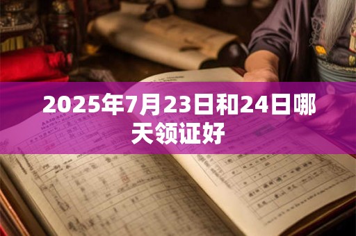 2025年7月23日和24日哪天领证好