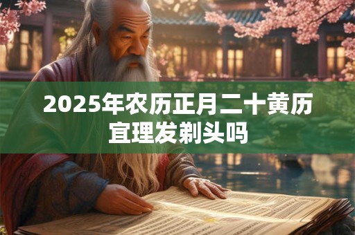 2025年农历正月二十黄历宜理发剃头吗