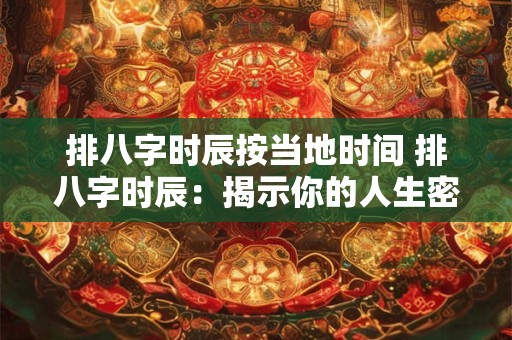 排八字时辰按当地时间 排八字时辰：揭示你的人生密码