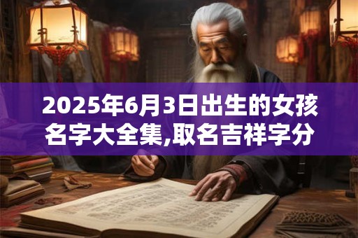 2025年6月3日出生的女孩名字大全集,取名吉祥字分享