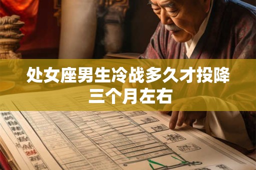 处女座男生冷战多久才投降 三个月左右