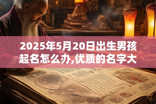 2025年5月20日出生男孩起名怎么办,优质的名字大全