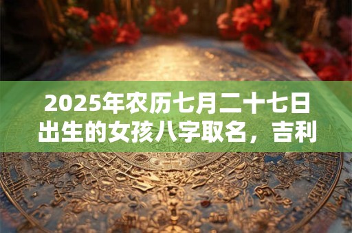2025年农历七月二十七日出生的女孩八字取名，吉利的女孩名字