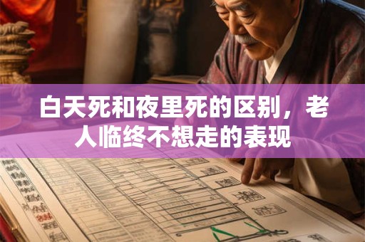 白天死和夜里死的区别，老人临终不想走的表现