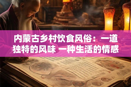 内蒙古乡村饮食风俗：一道独特的风味 一种生活的情感