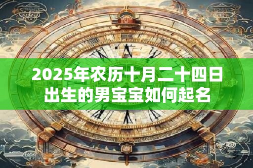 2025年农历十月二十四日出生的男宝宝如何起名