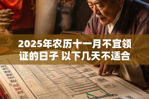 2025年农历十一月不宜领证的日子 以下几天不适合领结婚证