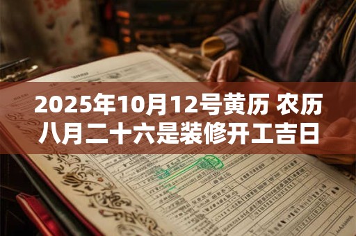 2025年10月12号黄历 农历八月二十六是装修开工吉日吗