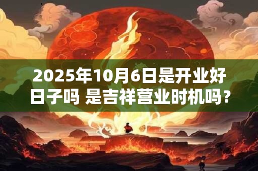 2025年10月6日是开业好日子吗 是吉祥营业时机吗？