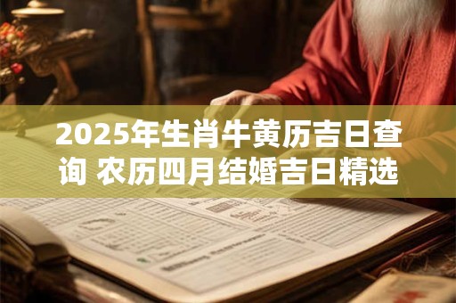 2025年生肖牛黄历吉日查询 农历四月结婚吉日精选