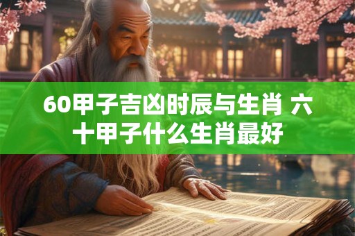 60甲子吉凶时辰与生肖 六十甲子什么生肖最好