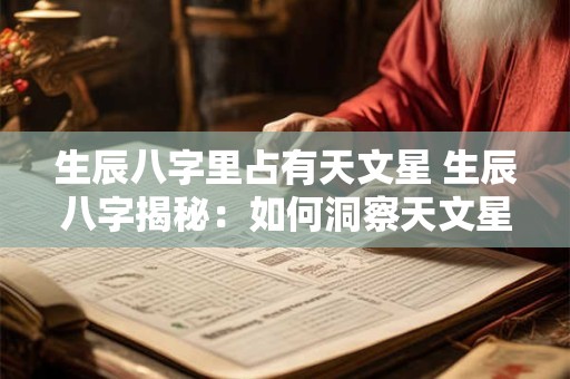 生辰八字里占有天文星 生辰八字揭秘：如何洞察天文星之谜