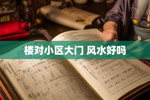 楼对小区大门 风水好吗