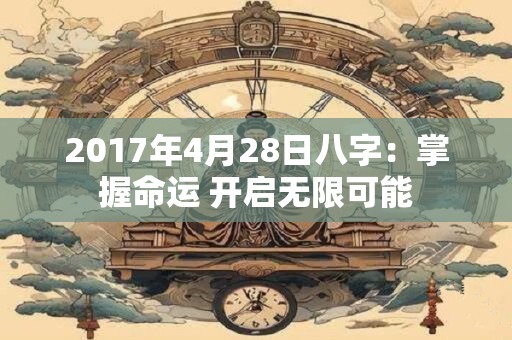 2017年4月28日八字：掌握命运 开启无限可能