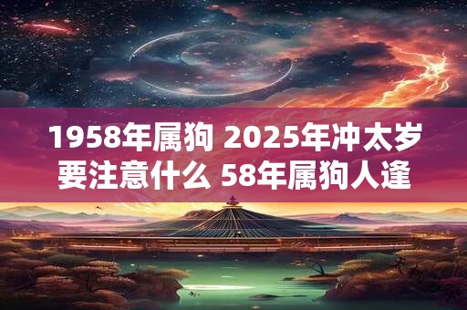 1958年属狗 2025年冲太岁要注意什么 58年属狗人逢龙年运气如何