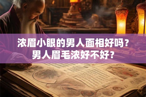 浓眉小眼的男人面相好吗？男人眉毛浓好不好？