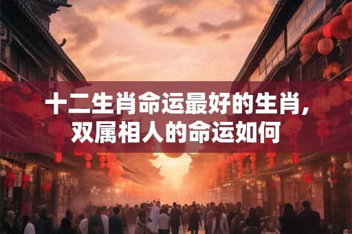 十二生肖命运最好的生肖,双属相人的命运如何
