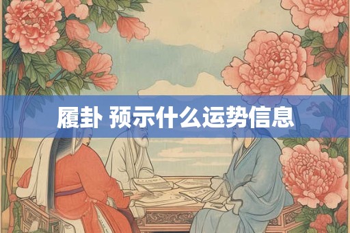 履卦 预示什么运势信息