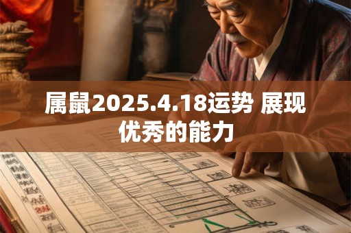 属鼠2025.4.18运势 展现优秀的能力
