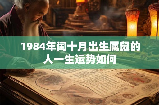 1984年闰十月出生属鼠的人一生运势如何
