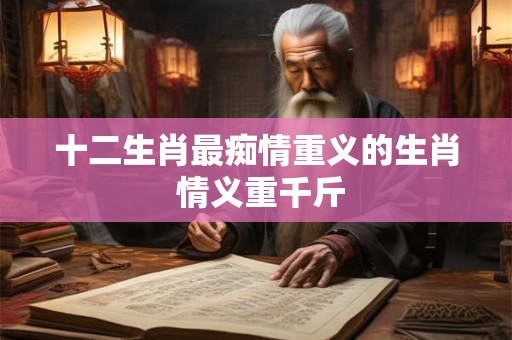 十二生肖最痴情重义的生肖 情义重千斤