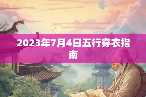 2023年7月4日五行穿衣指南