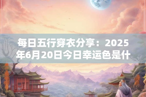 每日五行穿衣分享：2025年6月20日今日幸运色是什么