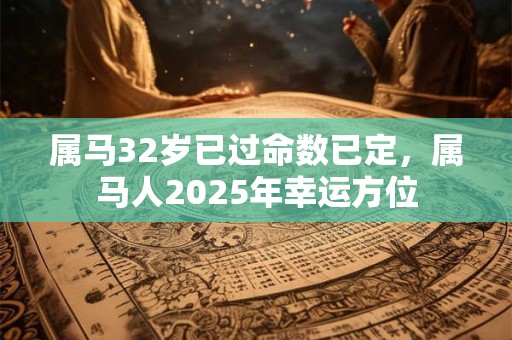 属马32岁已过命数已定，属马人2026年幸运方位