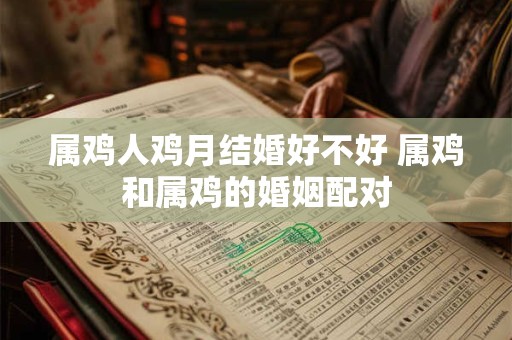 属鸡人鸡月结婚好不好 属鸡和属鸡的婚姻配对