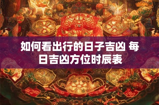如何看出行的日子吉凶 每日吉凶方位时辰表