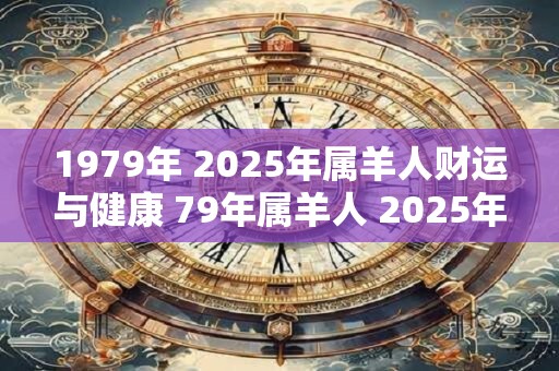 1979年 2025年属羊人财运与健康 79年属羊人 2025年运气