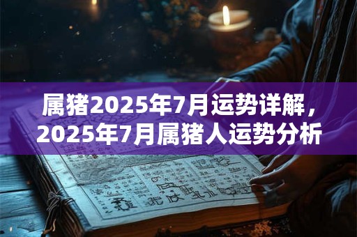 属猪2025年7月运势详解,2025年7月属猪人运势分析完整版 属猪2025年7月运势详解,2025年7月属猪人运势分析完整版