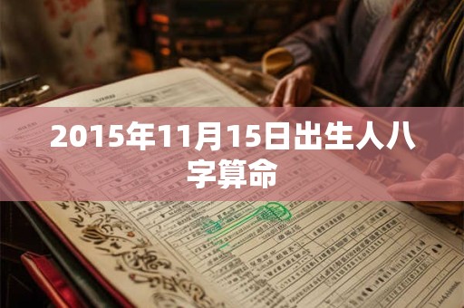 2015年11月15日出生人八字算命
