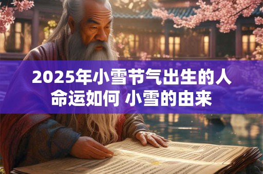 2025年小雪节气出生的人命运如何 小雪的由来