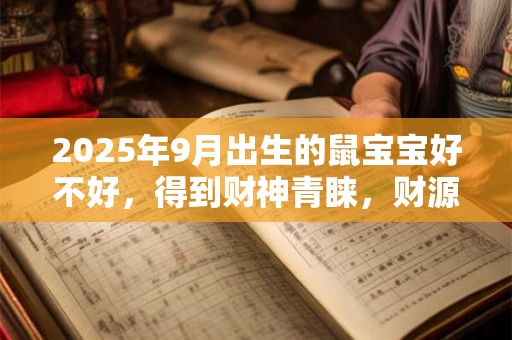 2025年9月出生的鼠宝宝好不好，得到财神青睐，财源丰厚