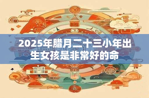 2025年腊月二十三小年出生女孩是非常好的命