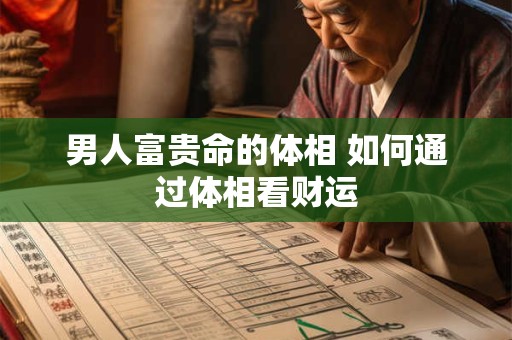 男人富贵命的体相 如何通过体相看财运