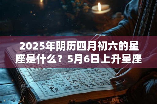 2025年阴历四月初六的星座是什么？5月6日上升星座是什么？