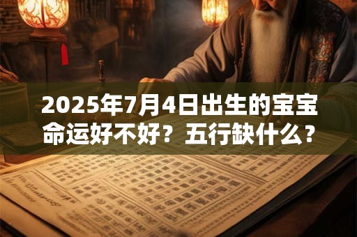 2025年7月4日出生的宝宝命运好不好？五行缺什么？