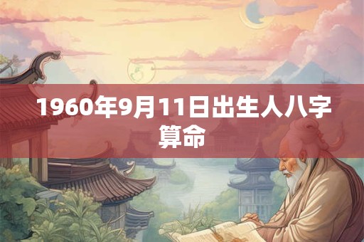 1960年9月11日出生人八字算命