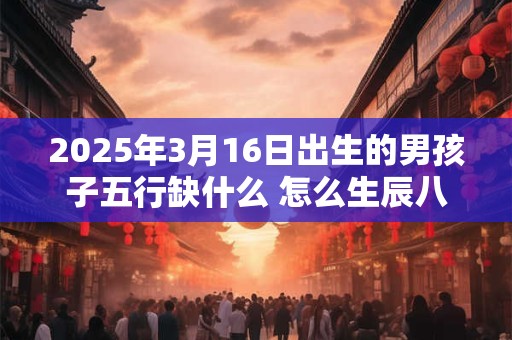 2025年3月16日出生的男孩子五行缺什么 怎么生辰八字取名