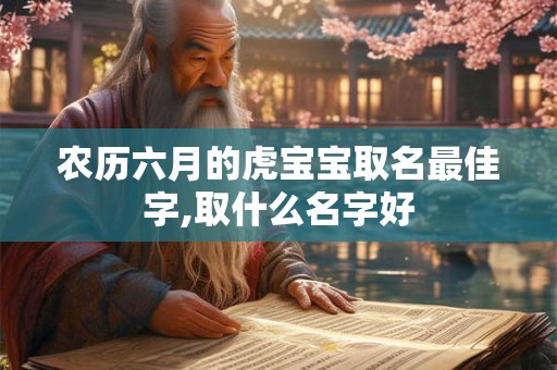 农历六月的虎宝宝取名最佳字,取什么名字好