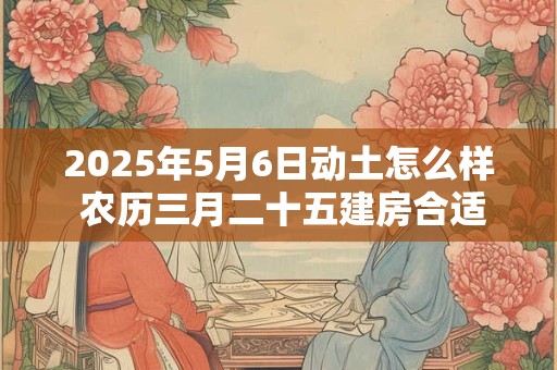 2025年5月6日动土怎么样 农历三月二十五建房合适吗